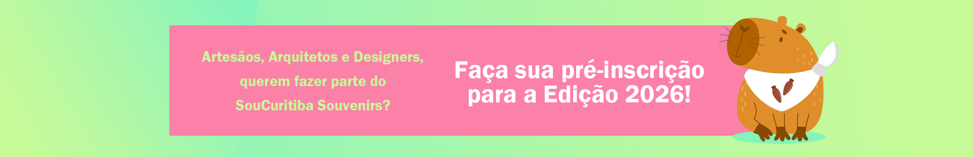 Faça sua pré inscriçao Sou Curitiba Souvenirs